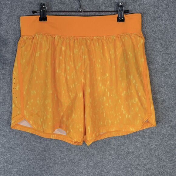 Under Armour Men's Launch Elite 5 Shorts Orange Color Running Fitted Size M NEW - Picture 1 of 14